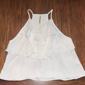 White Tiered Tank Top from Everly size M